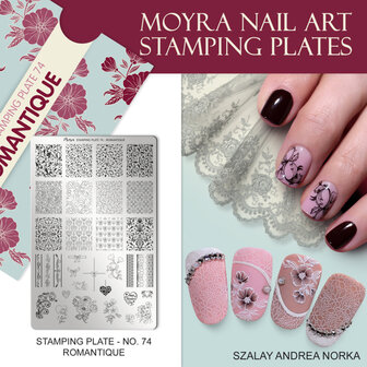 Moyra Stamping Plate 74 Romantique