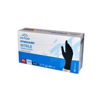 INTCO nitril handschoenen - zwart- maat XL