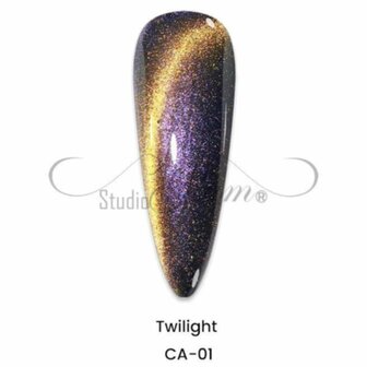 Studio GLAM Twilight Cat-Eye Gelpolish 01 &ndash; Paars/Goud