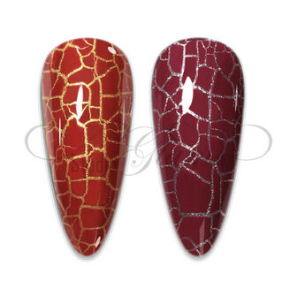 Studio Glam Crackle gelpolish Donker Rood