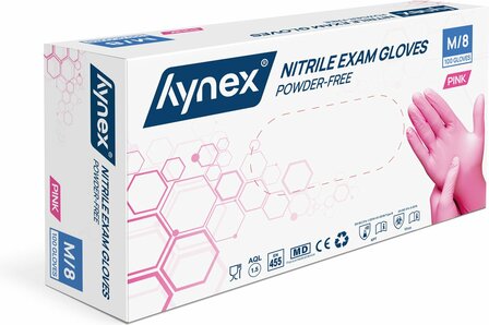 Nitril Handschoenen &ndash; Roze - Maat S