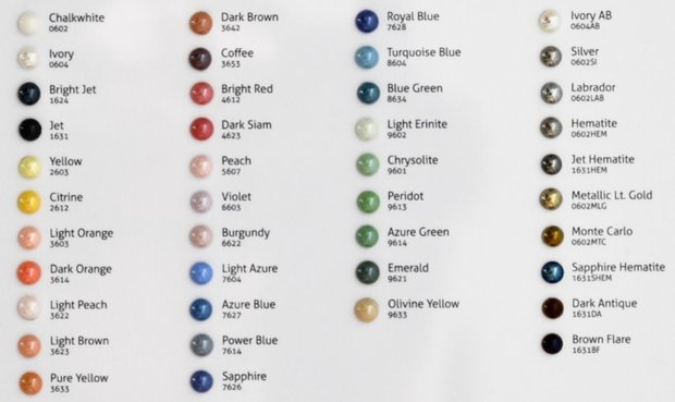 Aurora Rhinestone Color Map