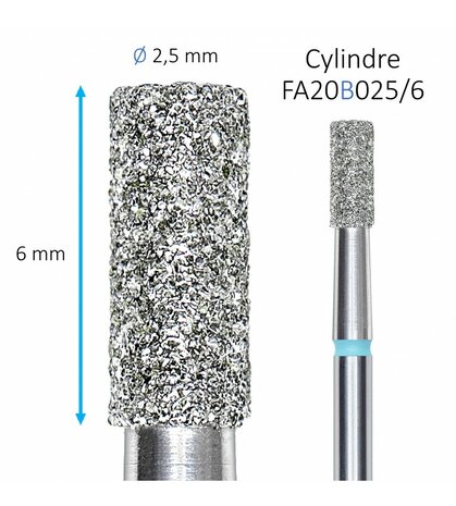 Staleks Diamond Nail Bit "Cylinder" FA20B025/6