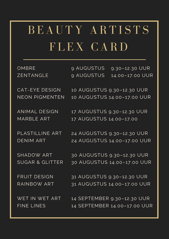 Beauty Artists Flex Card - 6 Workshops