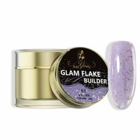 Studio Glam Flake Builder Gel 03 – Lila met rosé gouden flakes
